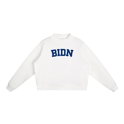 BIDN BLOCK LETTERS MOCK NECK