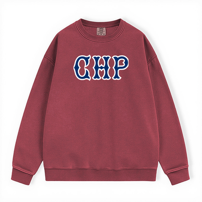 CHP NAVY SOX LETTERS CRWNECK