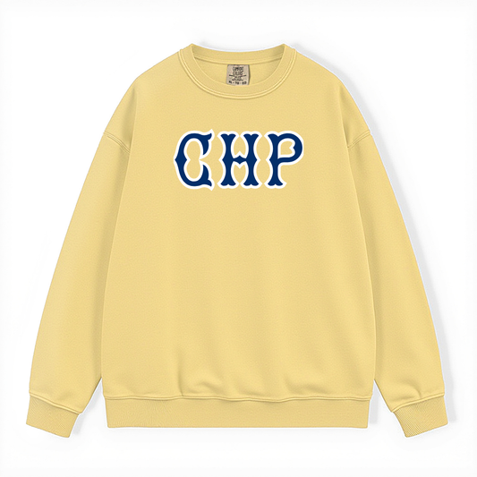 CHP NAVY SOX LETTERS CRWNECK