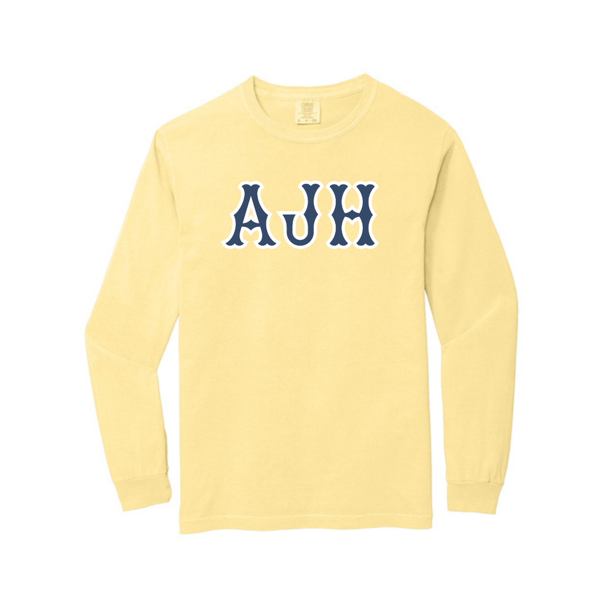 AJH NAVY SOX LETTERS LONG SLEEVE