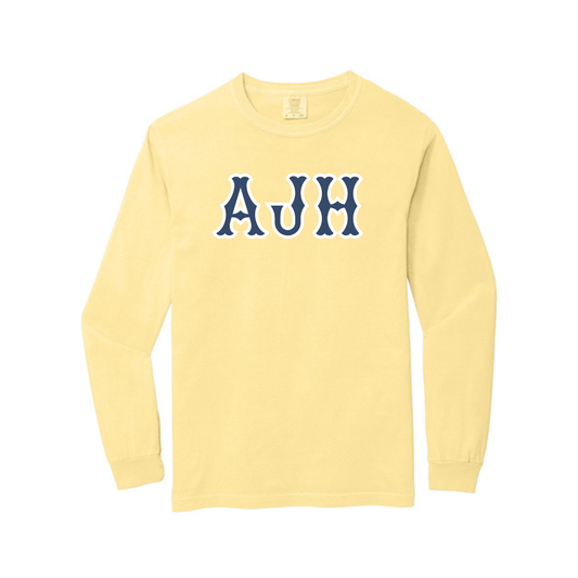 AJH NAVY SOX LETTERS LONG SLEEVE