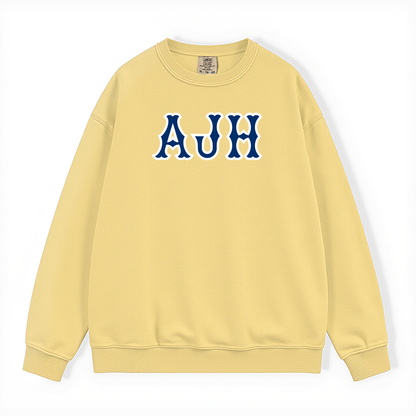 AJH NAVY SOX LETTERS CREWNECK