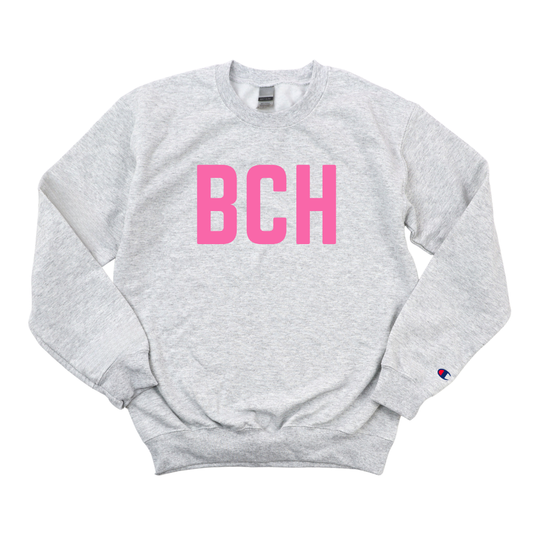 PINK BCH BREAST CANCER AWARENESS CHAMPION CREWNECK