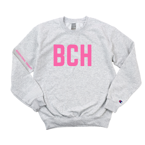 PINK BCH OT CHAMPION CREWNECK