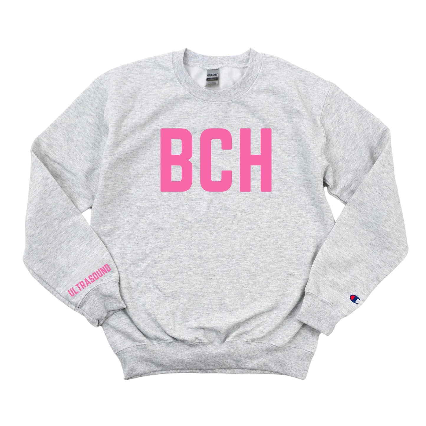 PINK BCH ULTRASOUND CHAMPION CREWNECK