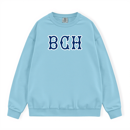 BCH NAVY SOX LETTERS CREWNECK