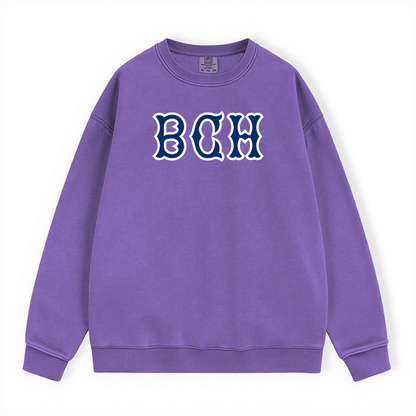 BCH NAVY SOX LETTERS CREWNECK