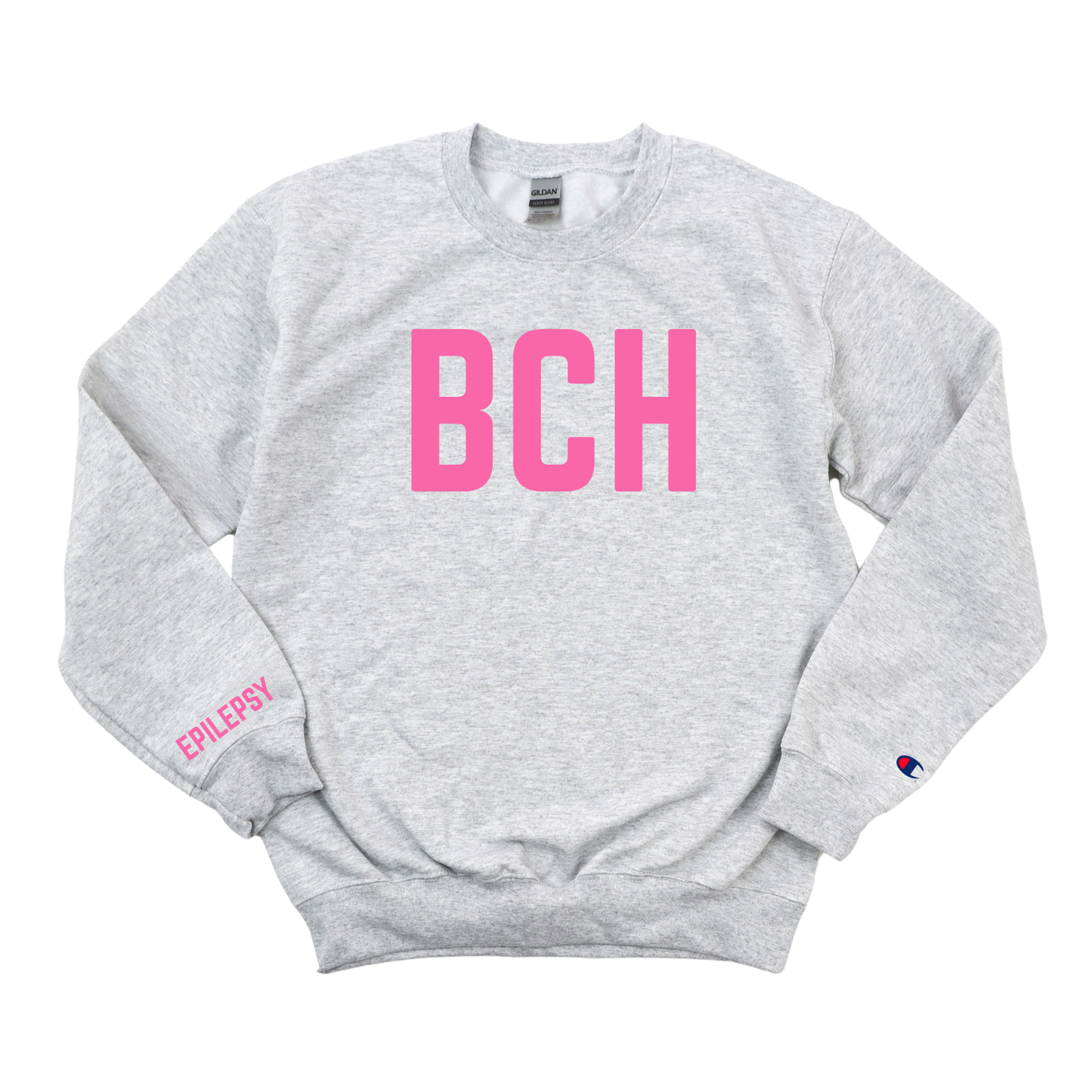 PINK BCH EEG TECH - EPILEPSY CHAMPION CREWNECK