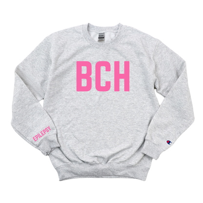 PINK BCH EEG TECH - EPILEPSY CHAMPION CREWNECK