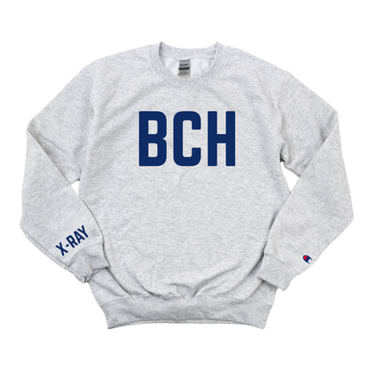 NAVY BCH RT(R) X-RAY CHAMPION CREWNECK GROUP ORDER ENDS 9/8