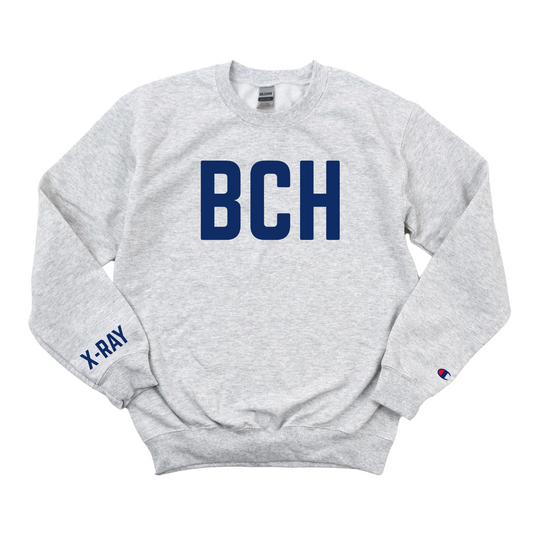 NAVY BCH RT(R) X-RAY CHAMPION CREWNECK GROUP ORDER ENDS 9/8