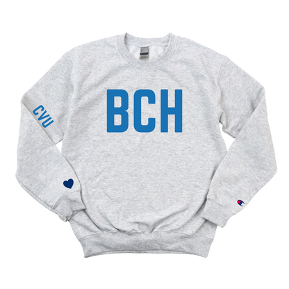 ROYAL BLUE BCH RN- CVU CHAMPION CREWNECK CLEARANCE