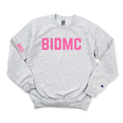 PINK BIDMC NICU CHAMPION CREWNECK