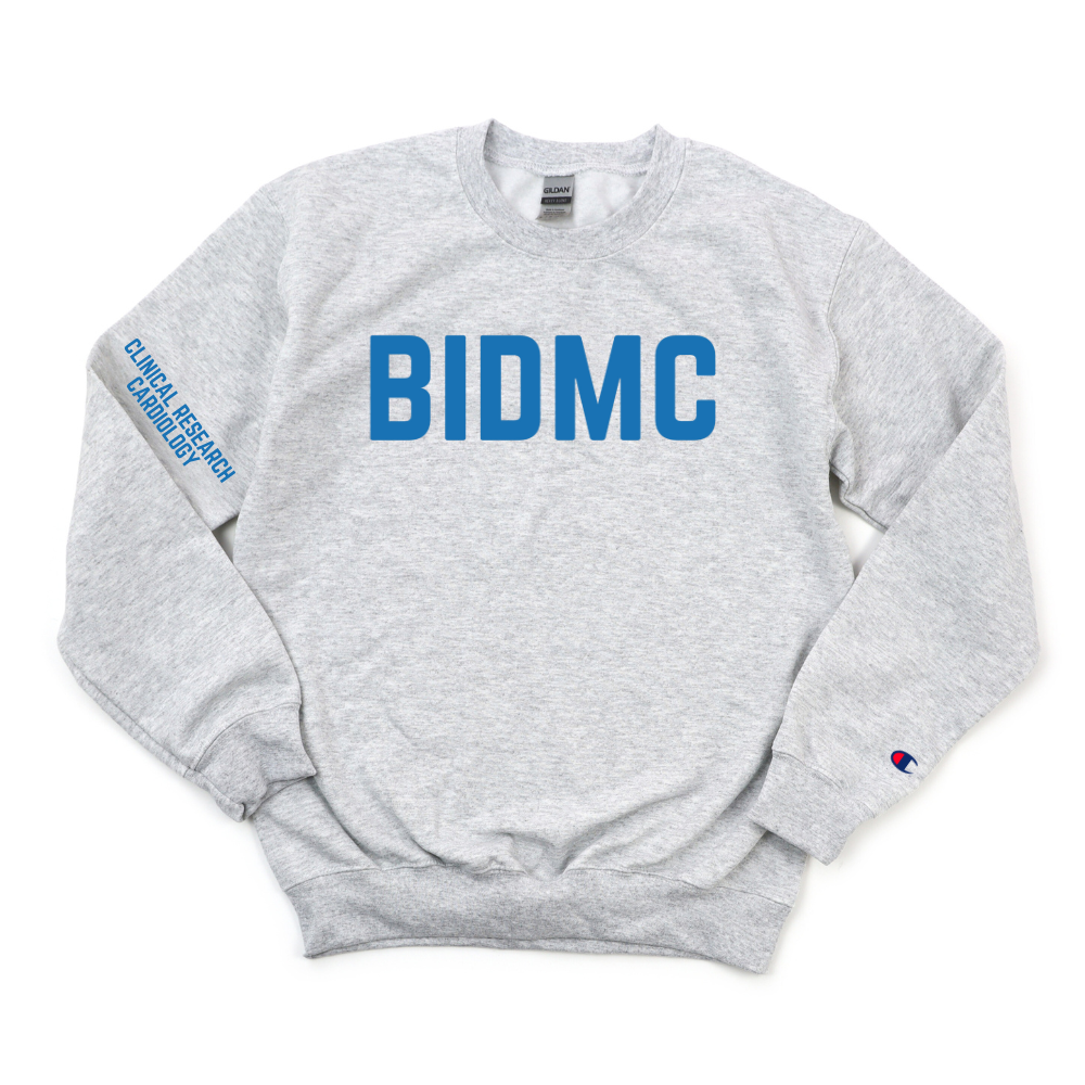 ROYAL BLUE BIDMC CLINICAL RESEARCH CARDIOLOGY CHAMPION CREWNECK