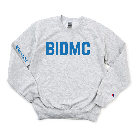 ROYAL BLUE BIDMC HEMATOLOGY CHAMPION CREWNECK