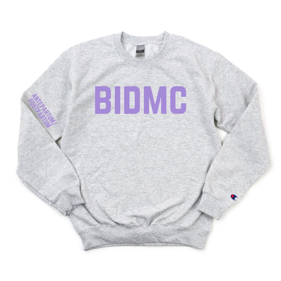 LILAC BIDMC ANTEPARTUM/POSTPARTUM CHAMPION CREWNECK CLEARANCE