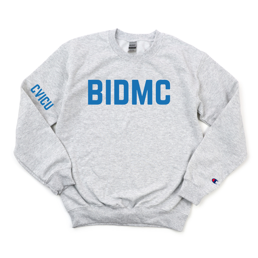 ROYAL BLUE BIDMC CVICU CHAMPION CREWNECK