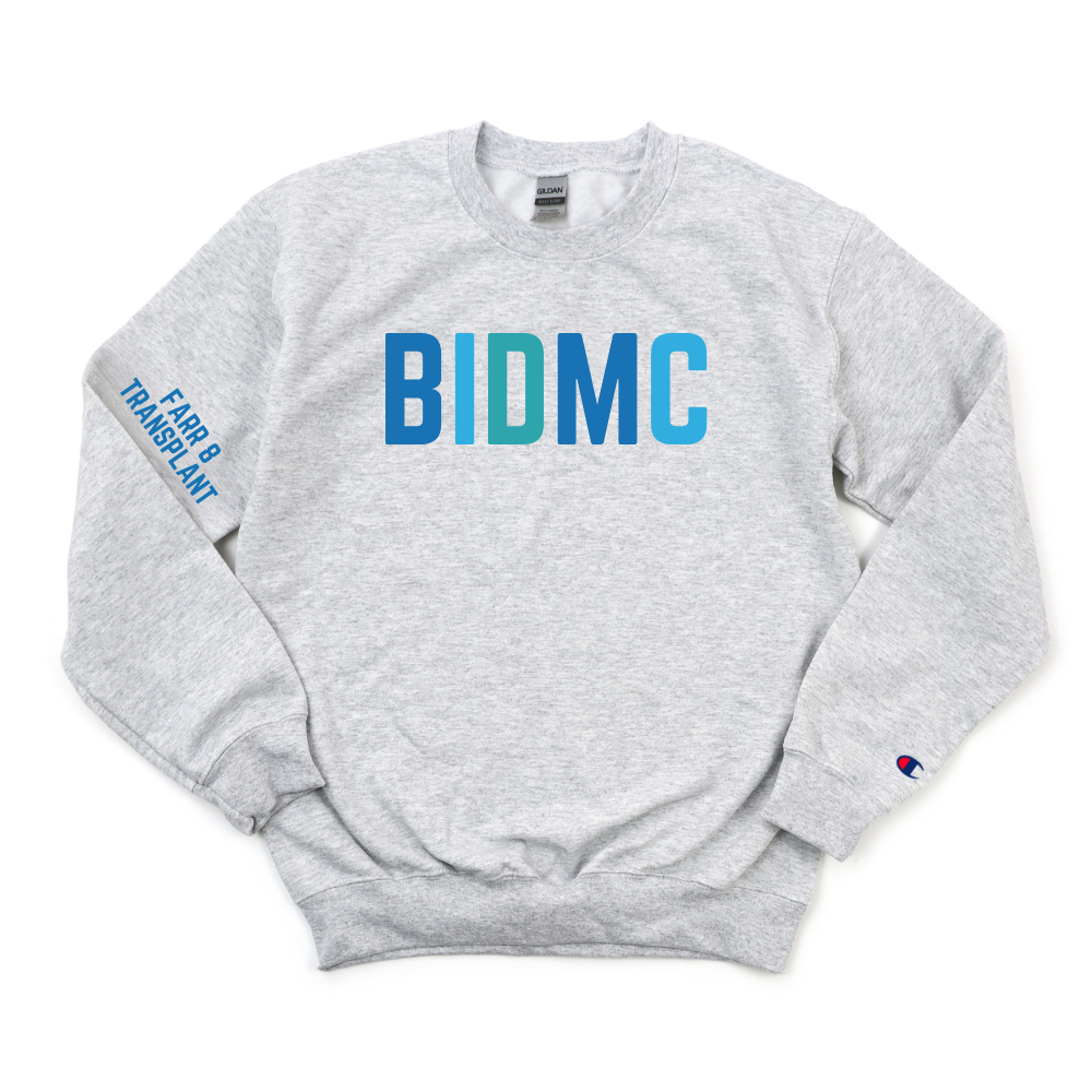 MULTICOLOR BLUE BIDMC - FARR 8 TRANSPLANT CHAMPION CREWNECK