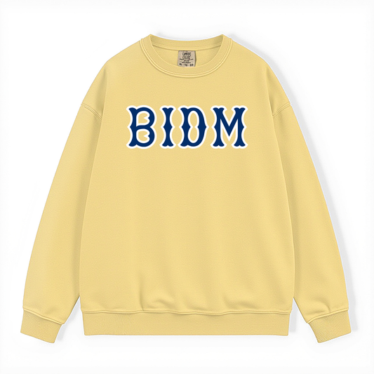 BIDM NAVY SOX LETTERS CREWNECK