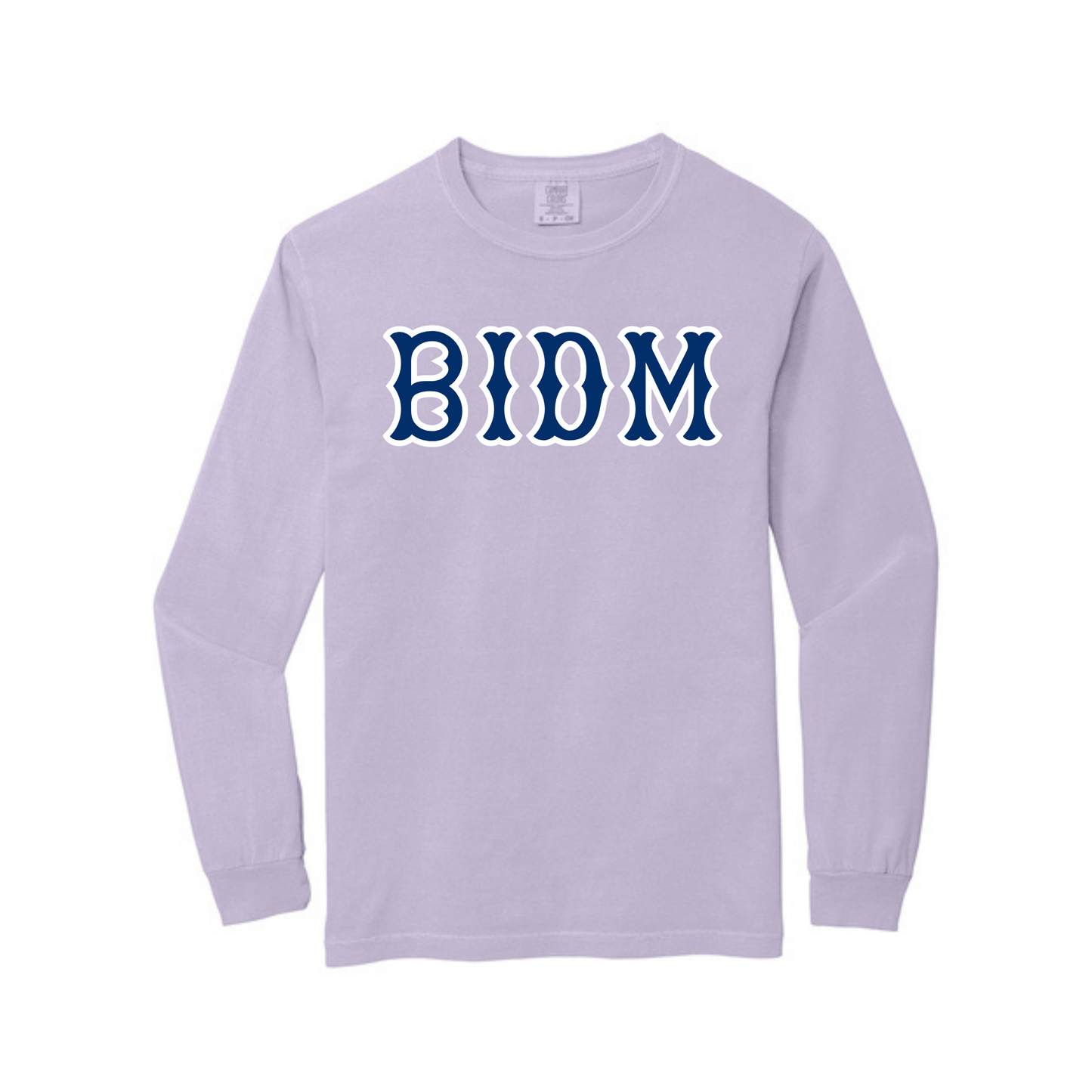 BIDM NAVY SOX LETTERS LONG SLEEVE