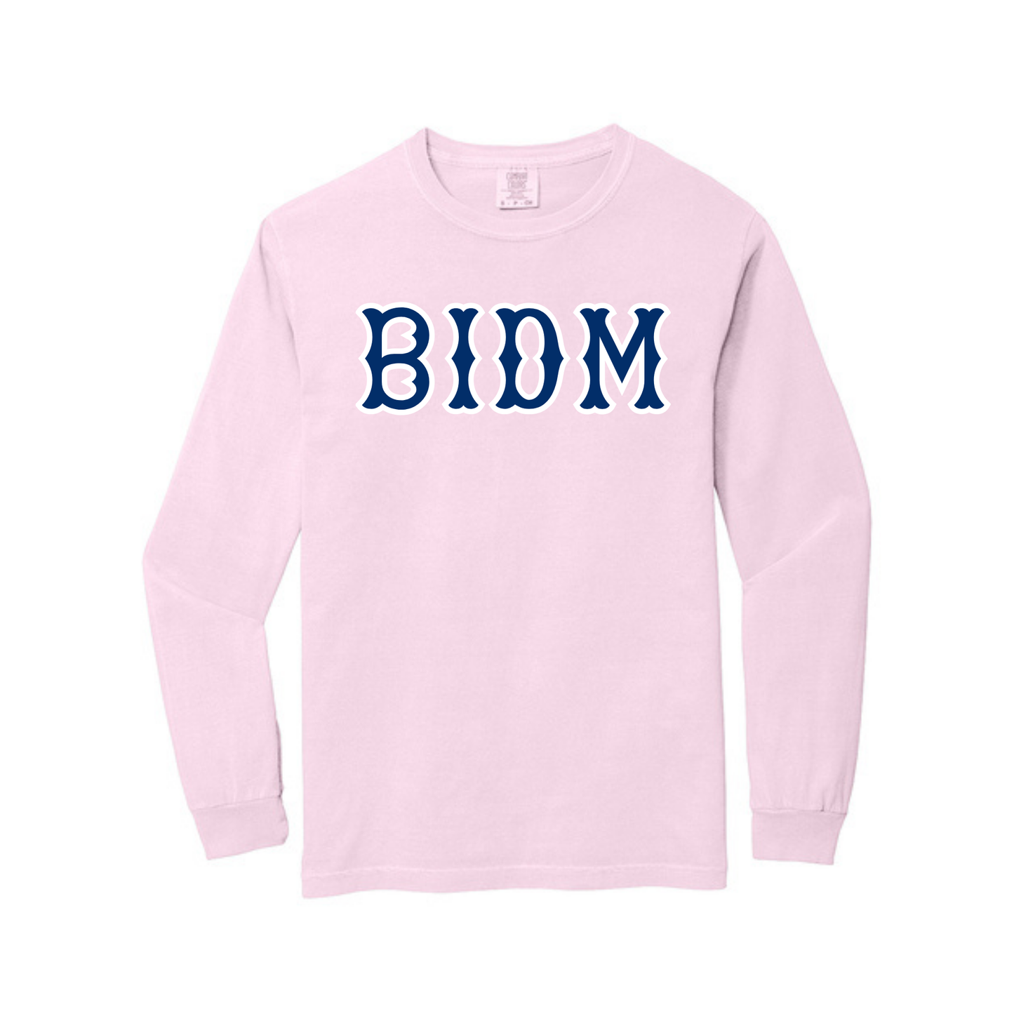 BIDM NAVY SOX LETTERS LONG SLEEVE