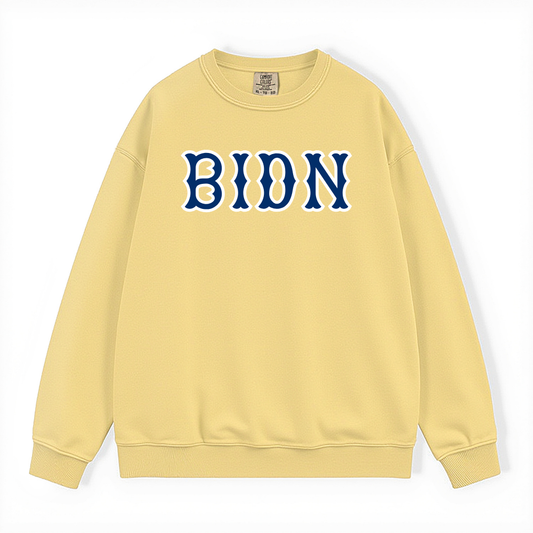 BIDN NAVY SOX LETTERS CREWNECK