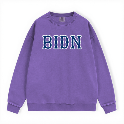 BIDN NAVY SOX LETTERS CREWNECK