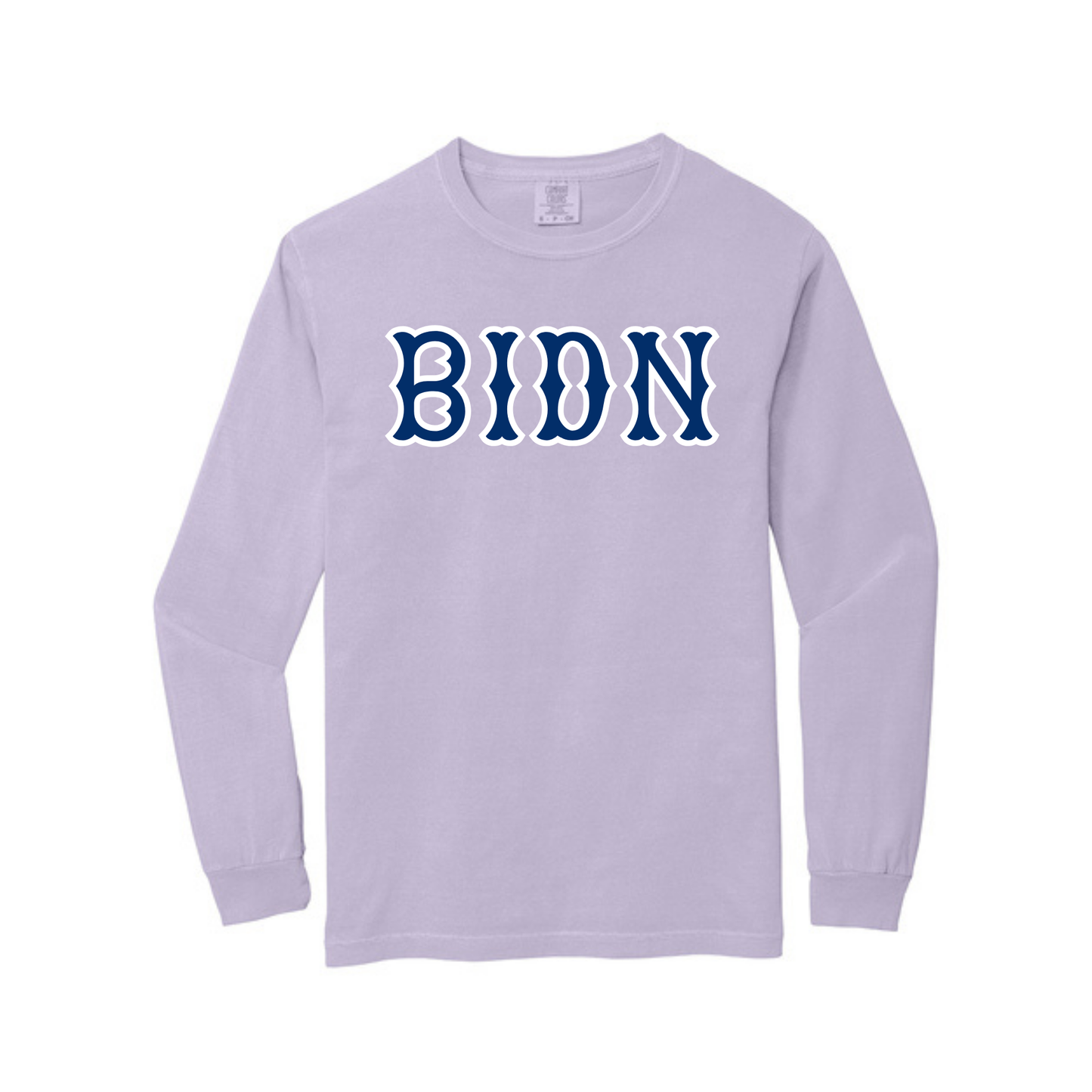 BIDN NAVY SOX LETTERS LONG SLEEVE