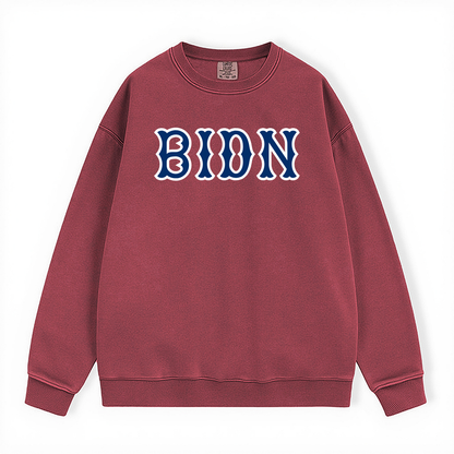 BIDN NAVY SOX LETTERS CREWNECK