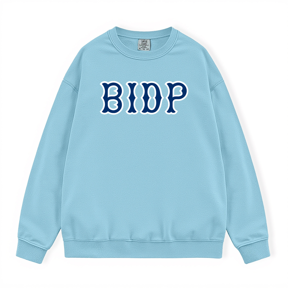 BIDP NAVY SOX LETTERS CREWNECK