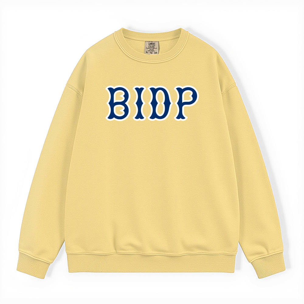 BIDP NAVY SOX LETTERS CREWNECK