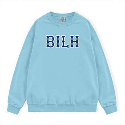 BILH NAVY SOX LETTERS CREWNECK