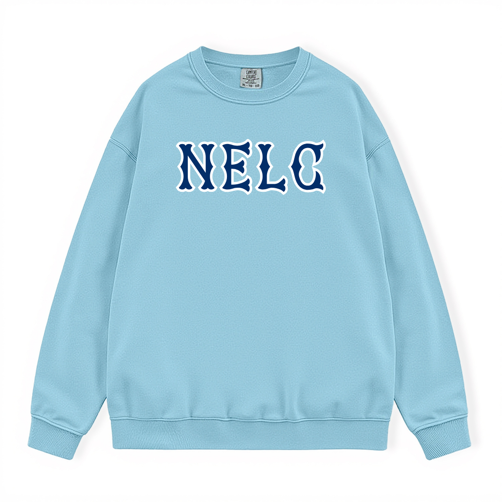 NELC  NAVY SOX LETTERS CRWNECK