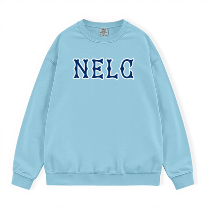 NELC  NAVY SOX LETTERS CRWNECK