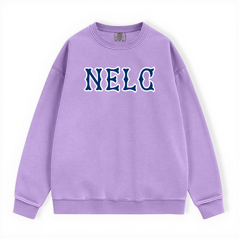 NELC  NAVY SOX LETTERS CRWNECK