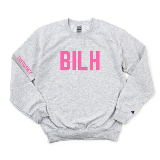 PINK BILH EMERGENCY CHAMPION CREWNECK