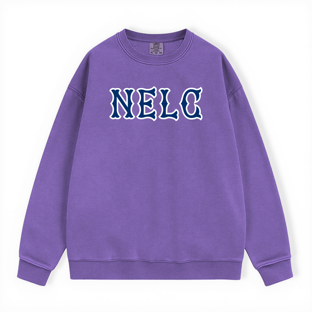NELC  NAVY SOX LETTERS CRWNECK