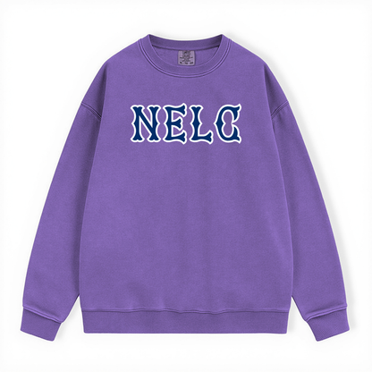 NELC  NAVY SOX LETTERS CRWNECK