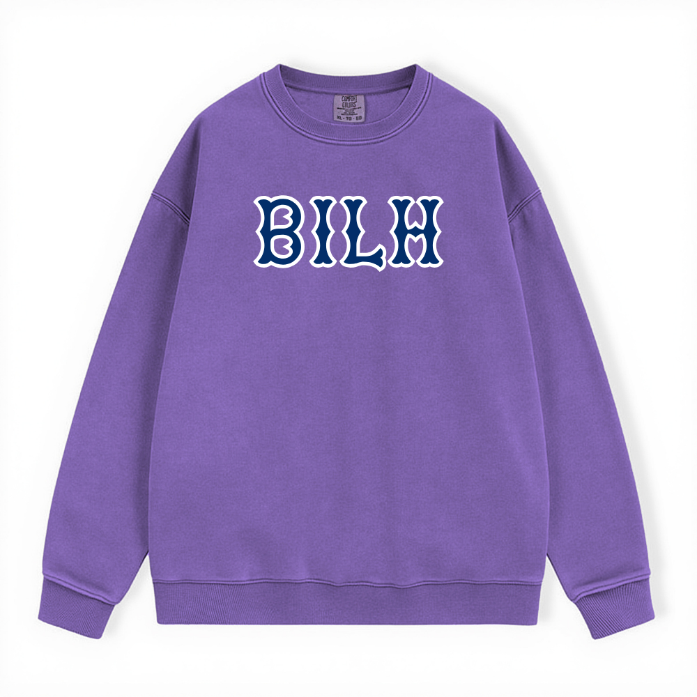 BILH NAVY SOX LETTERS CREWNECK