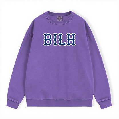 BILH NAVY SOX LETTERS CREWNECK