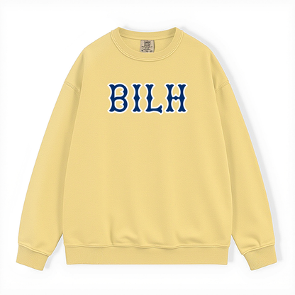 BILH NAVY SOX LETTERS CREWNECK