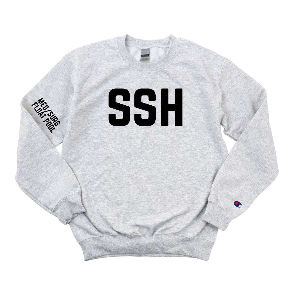 BLACK SSH RN - MED SURG FLOAT POOL CHAMPION CREWNECK