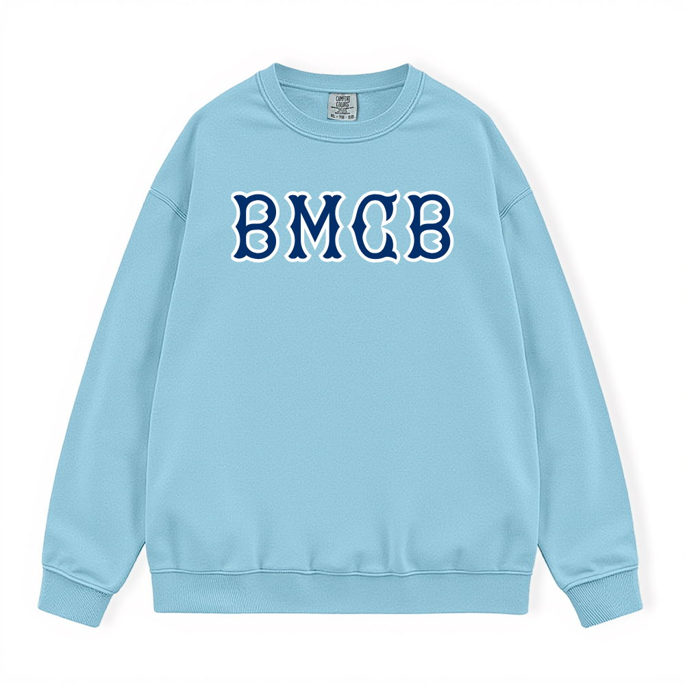 BMCB NAVY SOX LETTERS CREWNECK