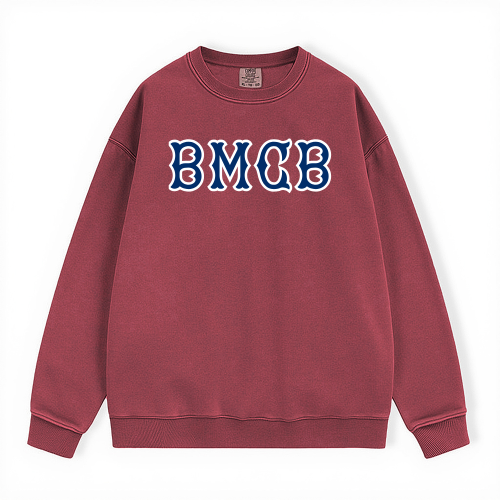 BMCB NAVY SOX LETTERS CREWNECK