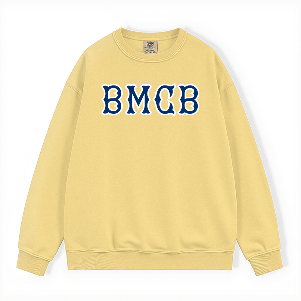 BMCB NAVY SOX LETTERS CREWNECK
