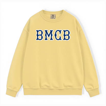 BMCB NAVY SOX LETTERS CREWNECK