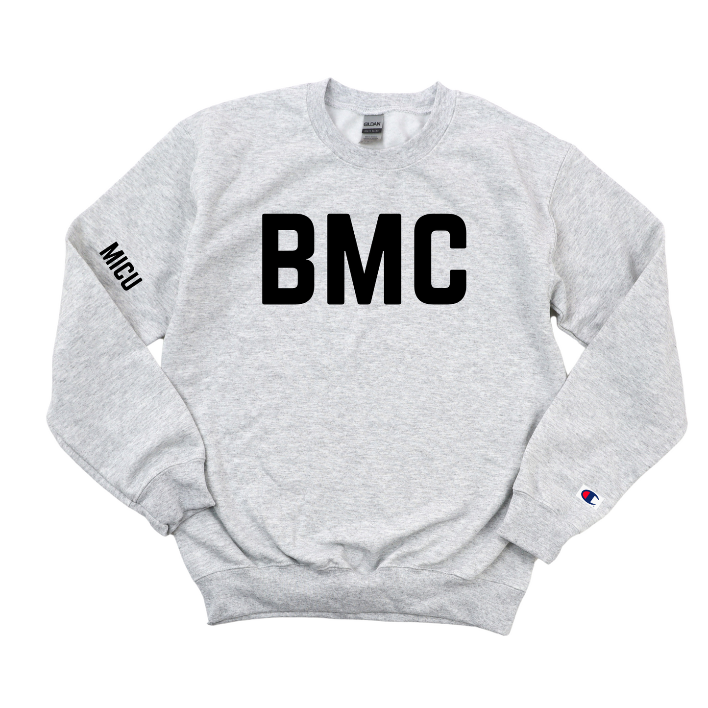 BLACK BMC PT MICU CHAMPION CREWNECK