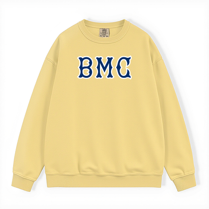 BMC NAVY SOX LETTERS CREWNECK