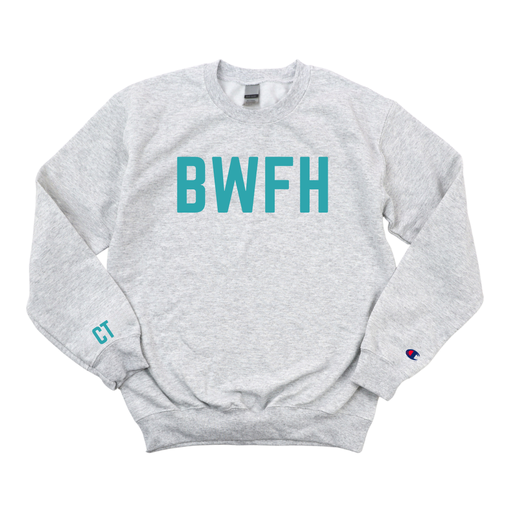 TEAL BWFH CT CHAMPION CREWNECK