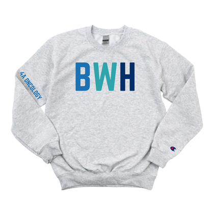 MULTI BLUE BWH PATIENT CARE TECH - 4A ONCOLOGY CHAMPION CREWNECK